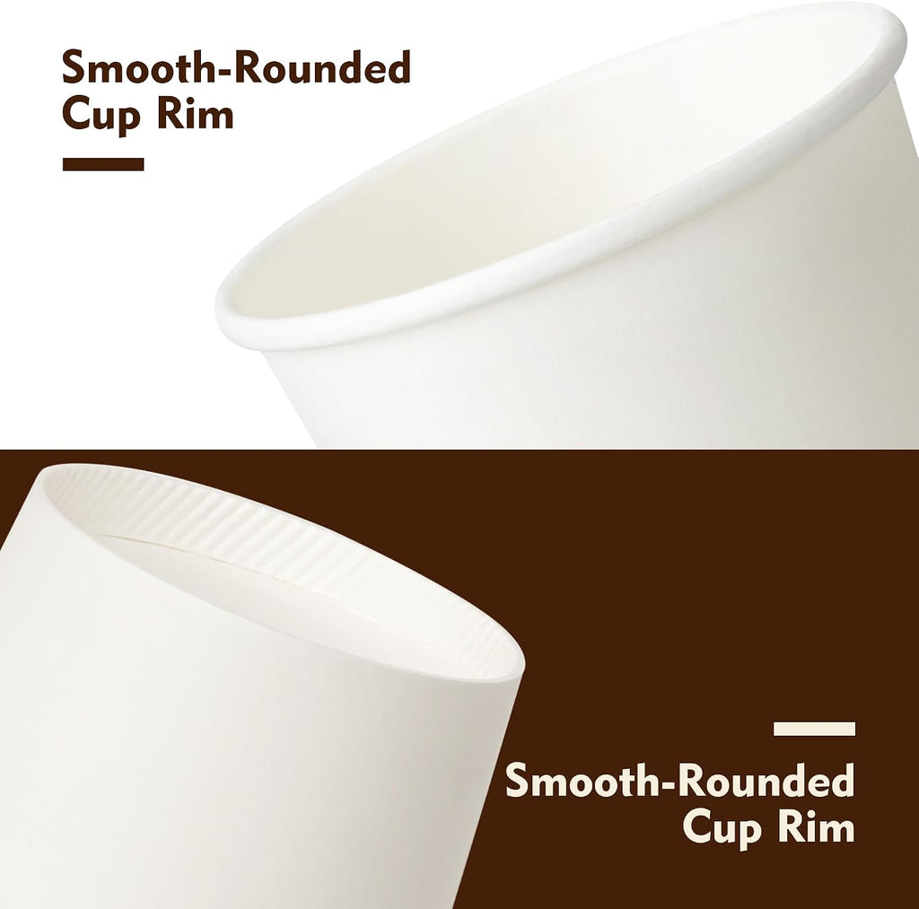 16 oz Disposable Coffee Cups with Lids 100 Pack
