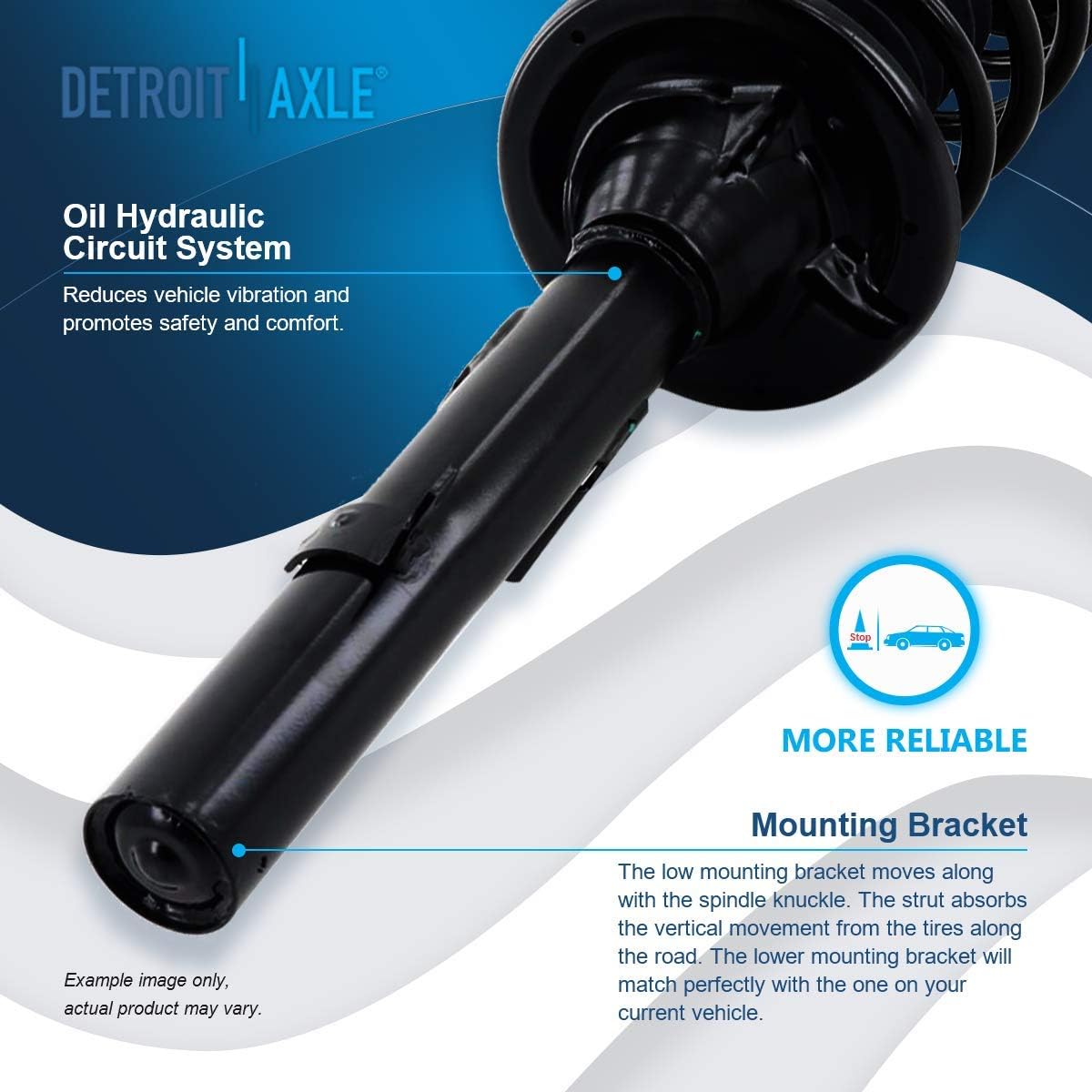 Detroit Axle - Rear Strut for 94-07 Ford Taurus 1994-2005 Mercury Sable