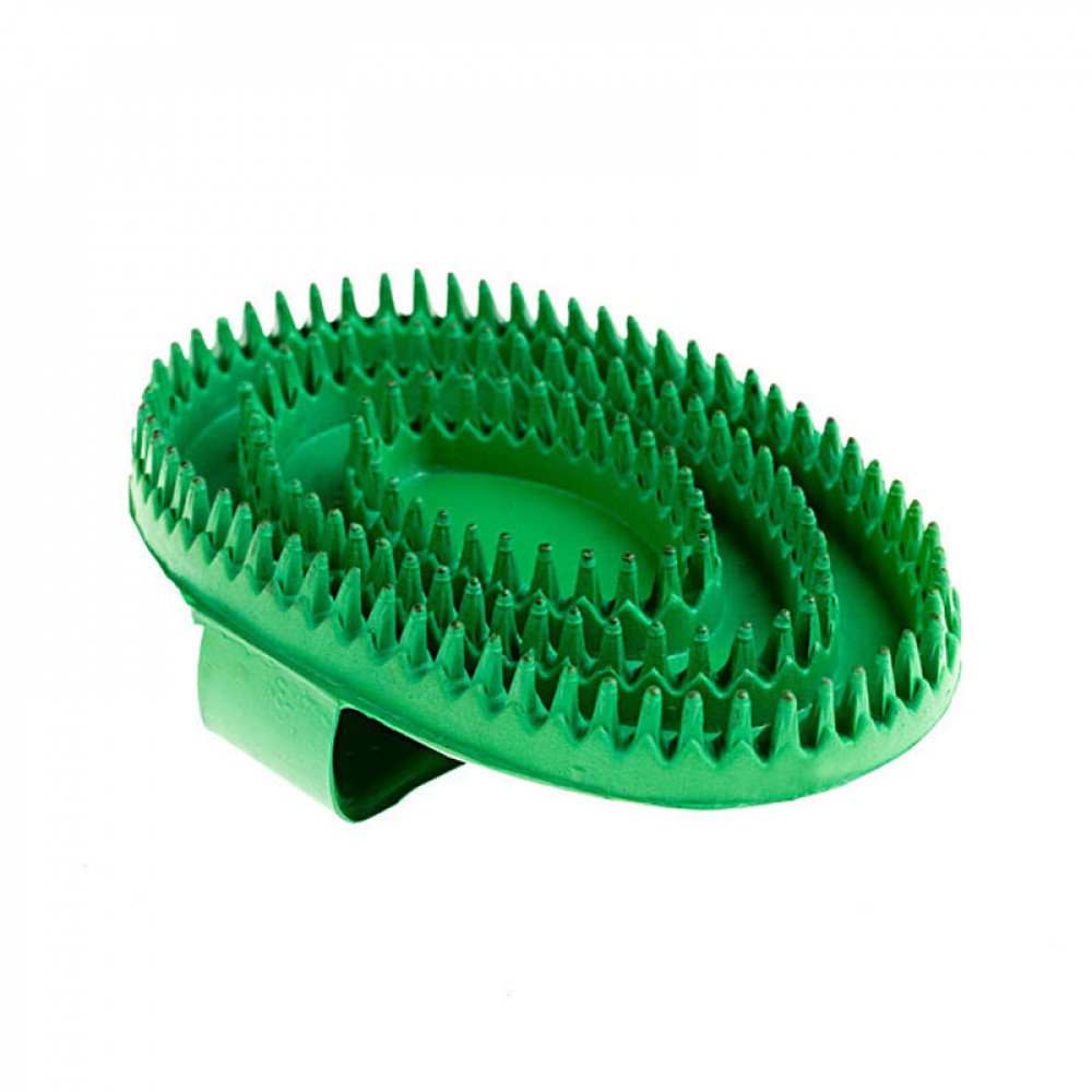 Rubber Curry Comb - Green - One Size