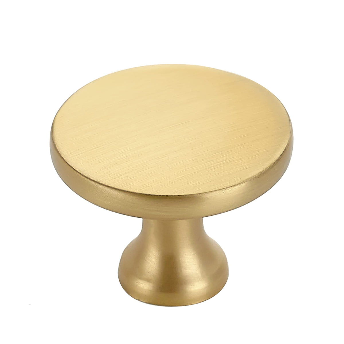 Gold Round Kitchen Cabinet Knobs Pulls 1-1/4 Inch 5 Pack