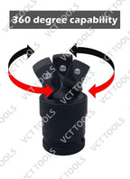 VCT 1/4" INCH DR DRIVE SOCKET BLACK IMPACT UNIVERSAL WOBBLE FLEX U-JOINT FOR TOOL