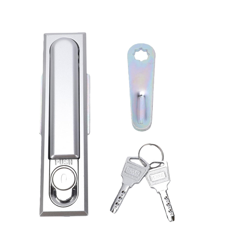 Electrical Cabinet Lock Zinc Alloy Flush Push Keyed (Matte Black)