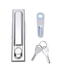 Electrical Cabinet Lock Zinc Alloy Flush Push Keyed (Matte Black)