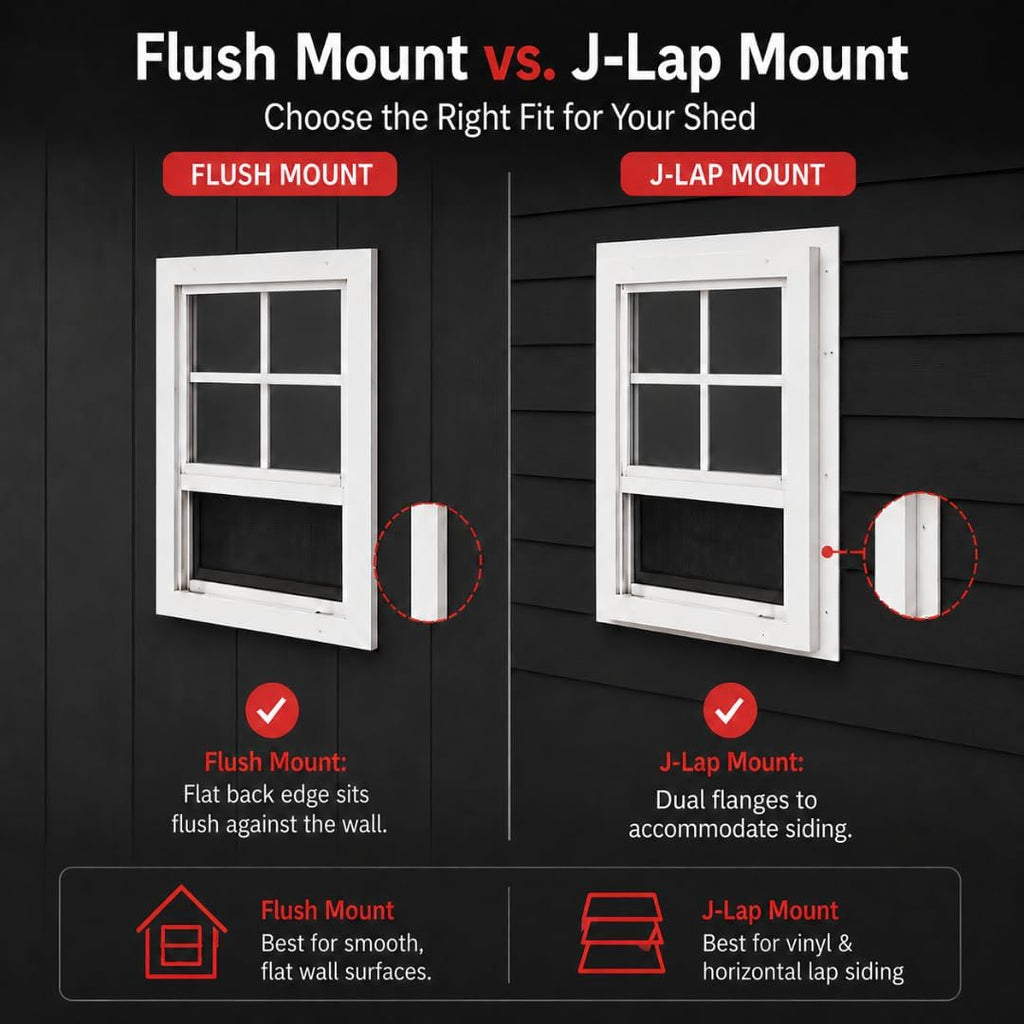 14x21 Shed Window, Flush Mount Sliding Window with Tempered Glass & Screen, Brown, 1-Pack