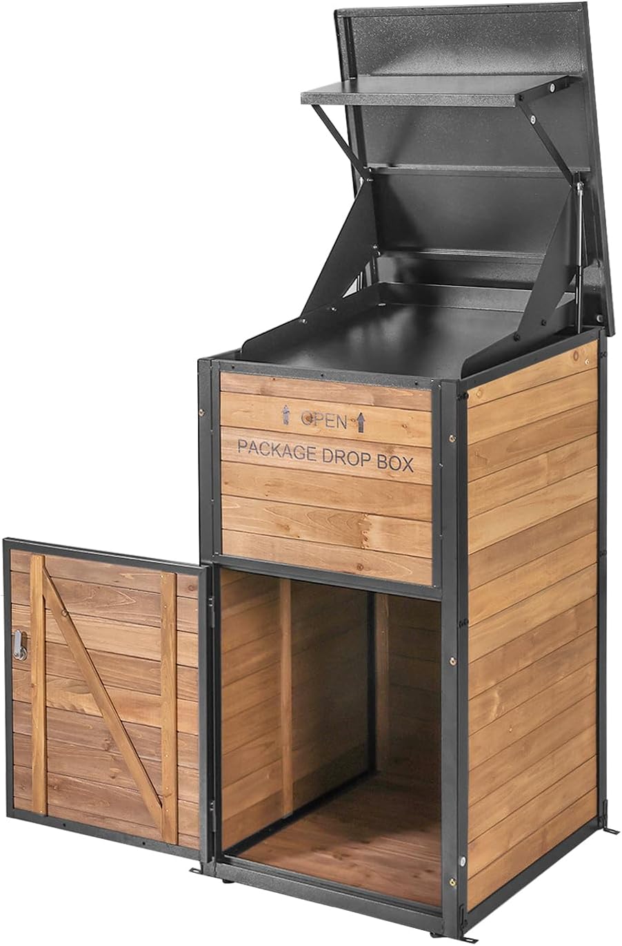 Package Delivery Box with Anti-Theft Lock & Weatherproof Design - 40+ Gallon Large Outdoor Parcel Drop Box for Porch