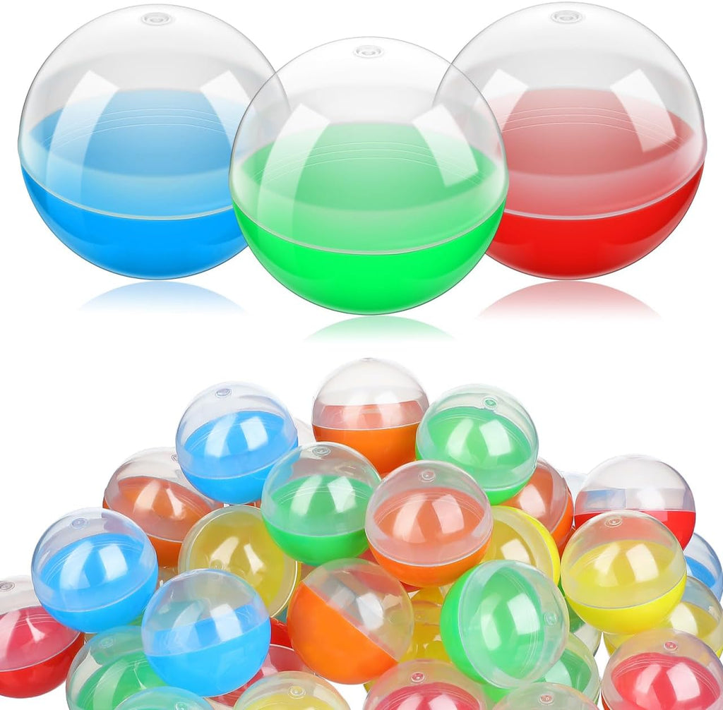 Vending Machine Capsules Balls, 1.5Inch Empty Gumball Machine Plastic Capsules Refillable Craft Balls Party Prize