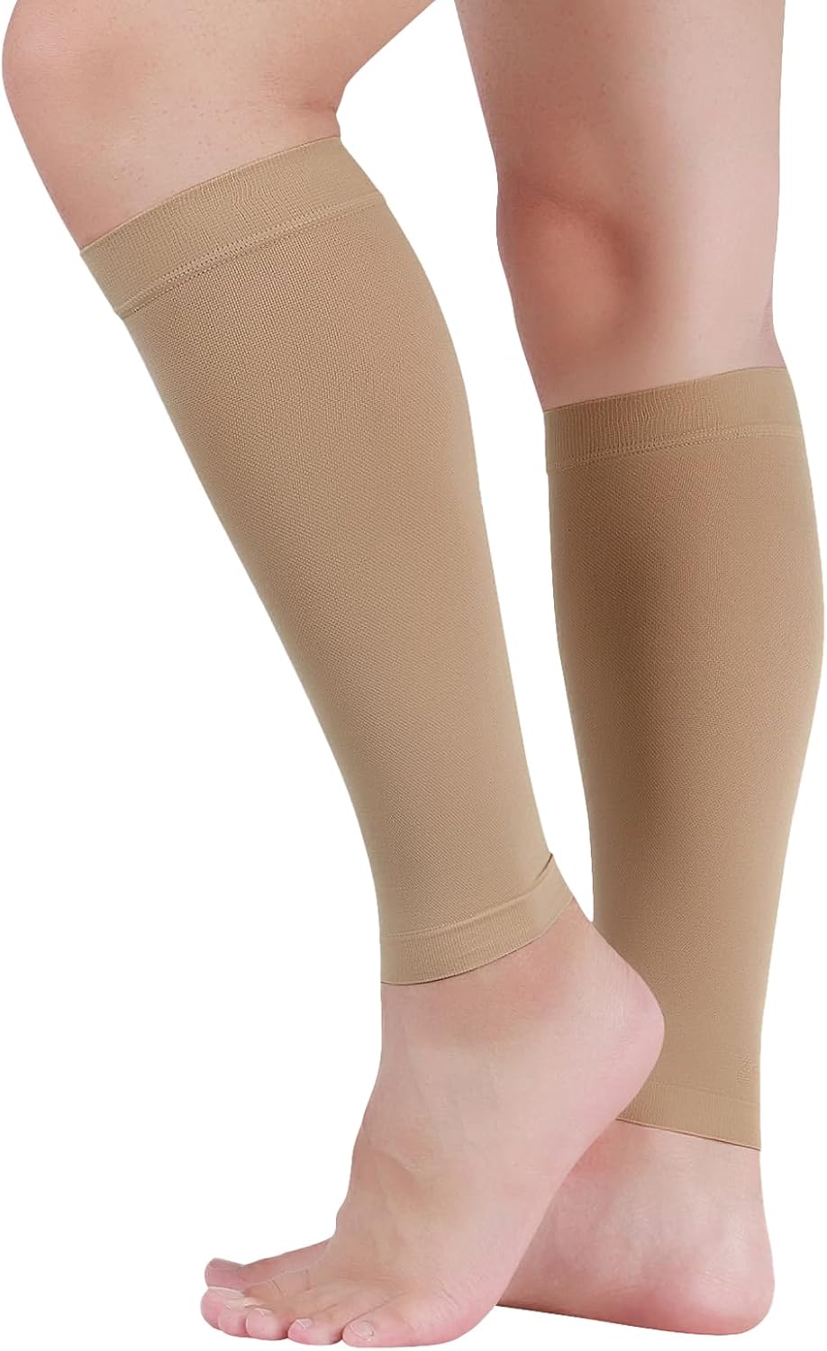 20-30 mmHg Medical Calf Compression Sleeve for Women and Men Lightweight Footless Socks for Travel Flight Daily Comfort