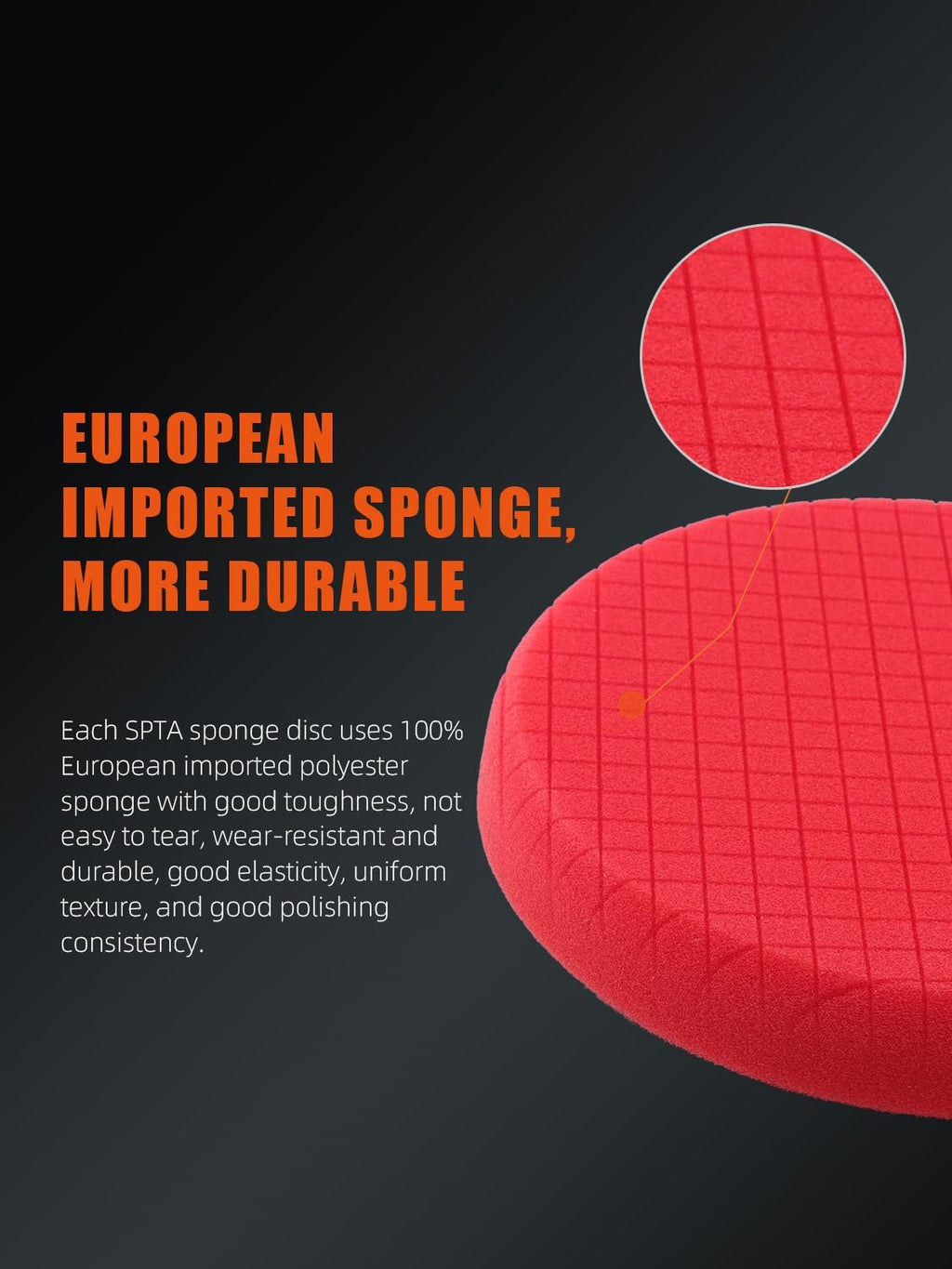 Buffing Polishing Pads, SPTA 7Pc 6.5 Inch Face for 6Inch 150mm Backing Plate Compound Buffing Sponge Pads Cutting