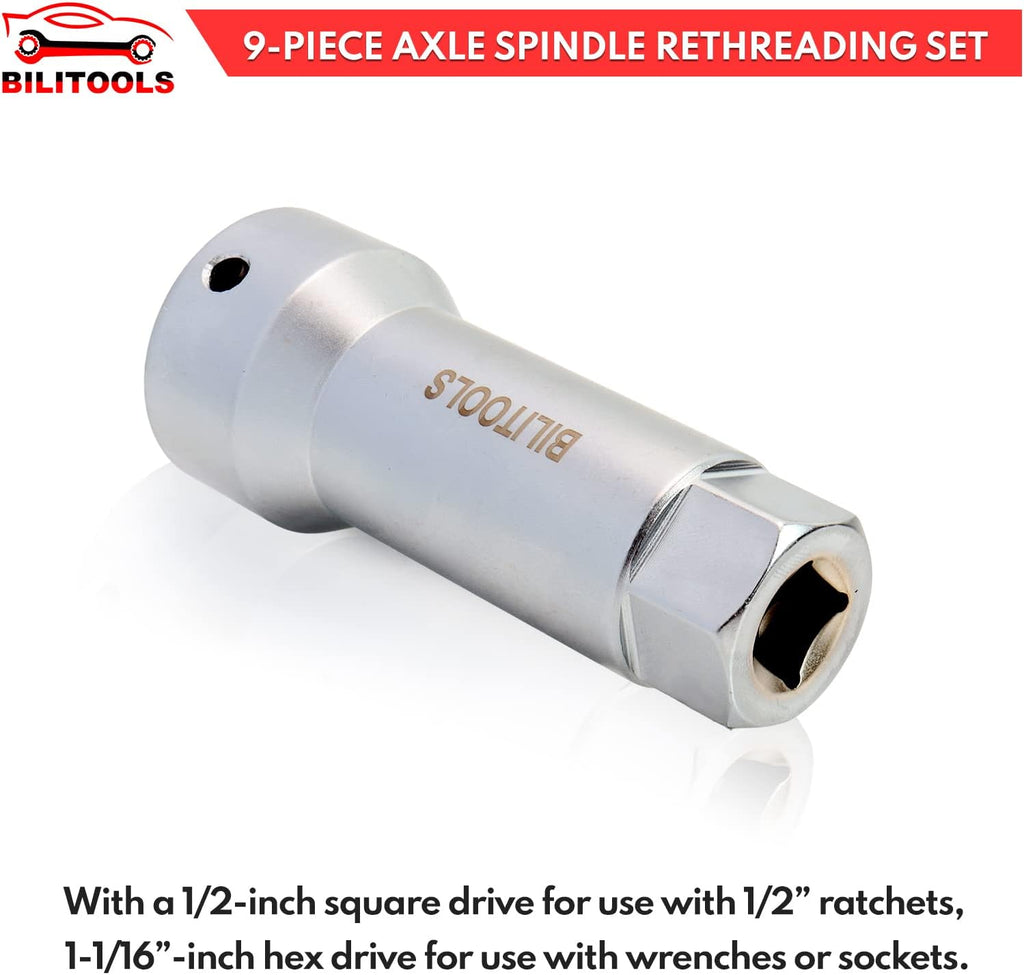BILITOOLS 10-Piece Axle Spindle and Wheel Stud Thread Chaser Set