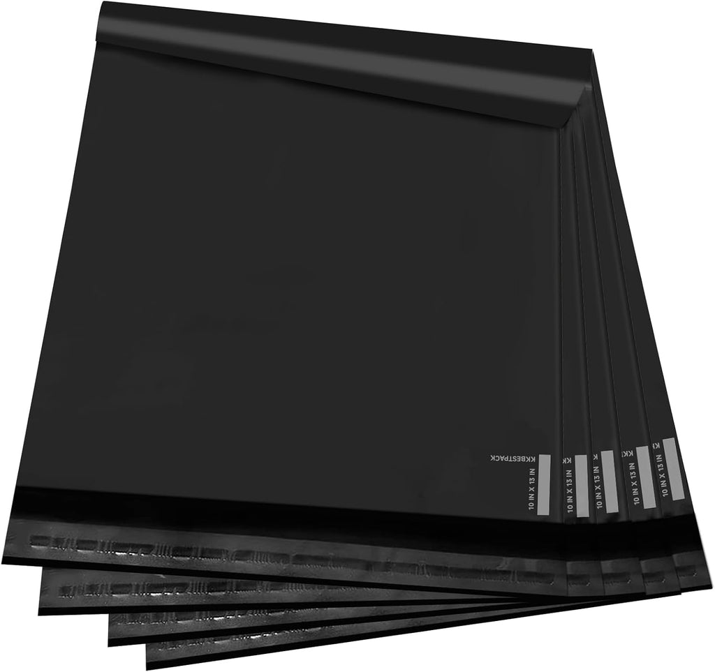 Black Poly Mailers 10x13 in, Shipping Bags, 100 Pcs | Shipping bags for clothes and mailing envelopes for packing