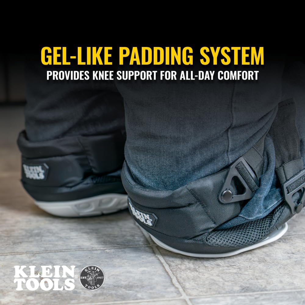 60846 Knee Pad for Men and Women, Non-Marring, Gel-Like Padding, Adjustable Straps, Great for Construction and Flooring