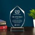 Employee Appreciation Gifts - Personalized Employee Recognition Crystal Awards - 8.7'' Engraved Glass Trophy, Thank