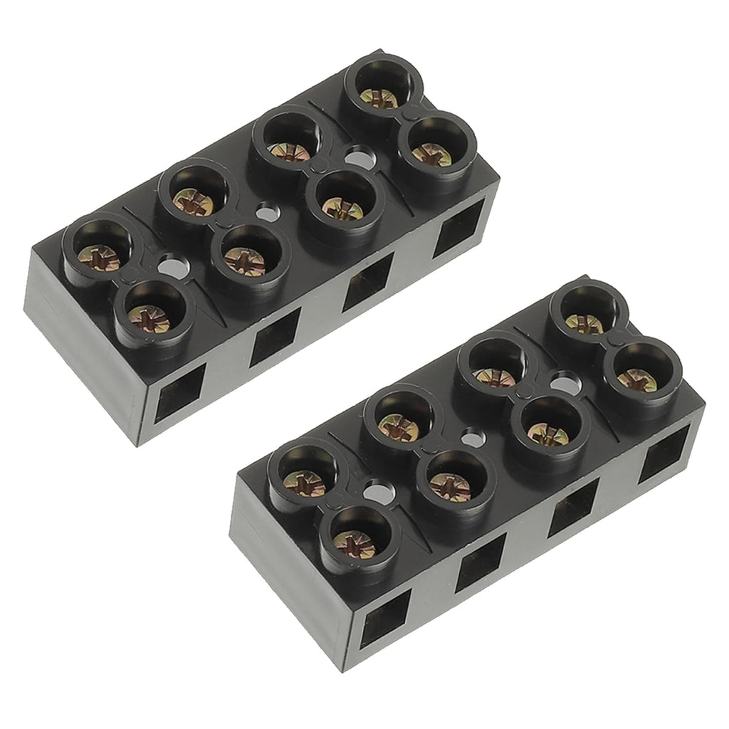 2PCS Dual Rows Terminal Block 500V 60A 4 Position Screw