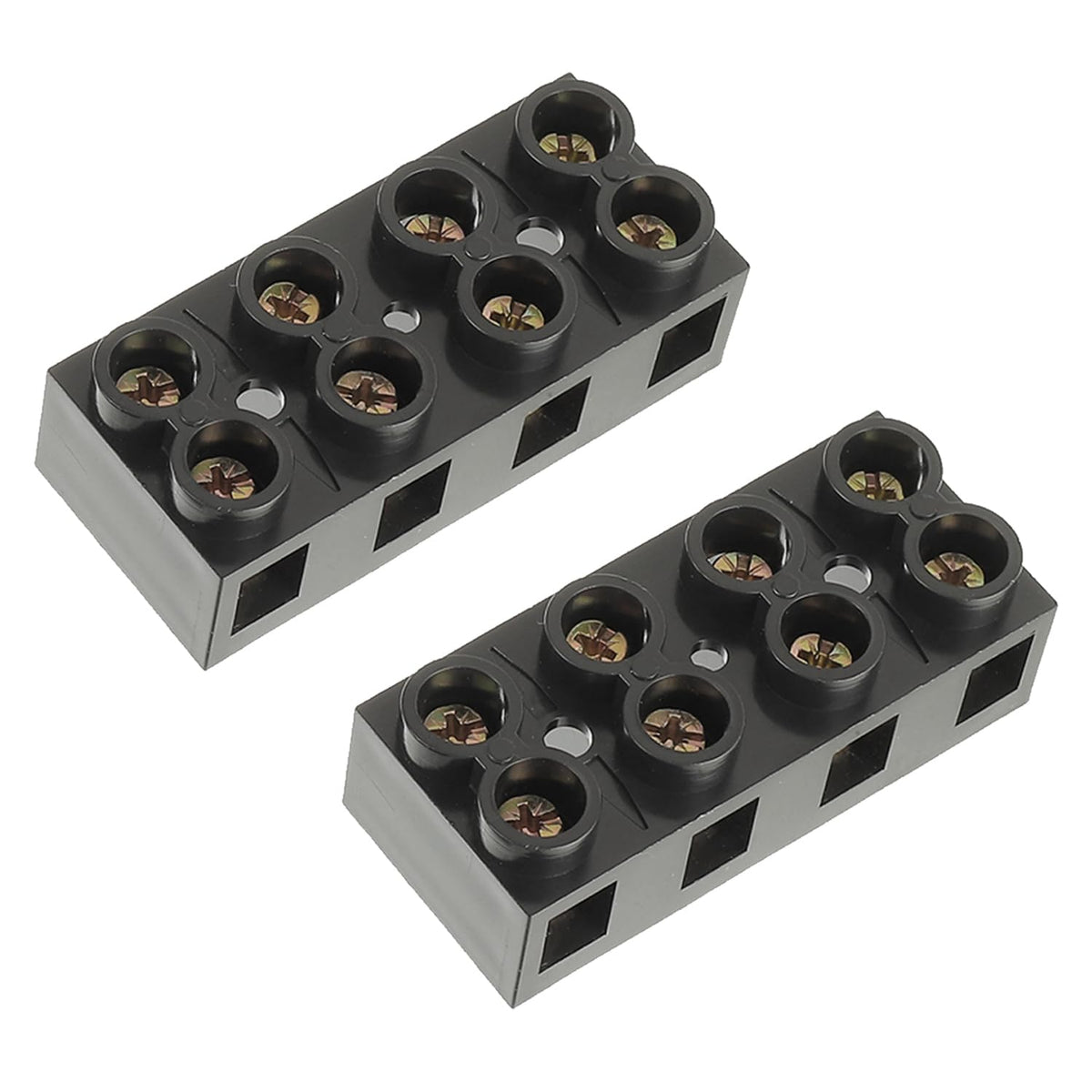 2PCS Dual Rows Terminal Block 500V 60A 4 Position Screw