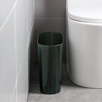 Small Trash Can Slim Garbage Can 3 Gallon Waste Basket, Clear and Green
