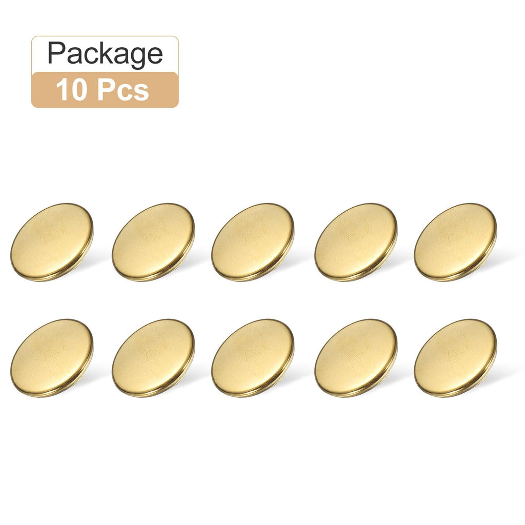Metal Antiqued Button 15mm 10pcs, Gold