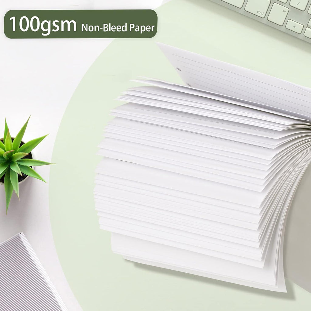 A5 Refill Paper, Planner Inserts for A5 Binder Budget Planner Journals Notebook, 6 Ring Loose Leaf Lined Paper with