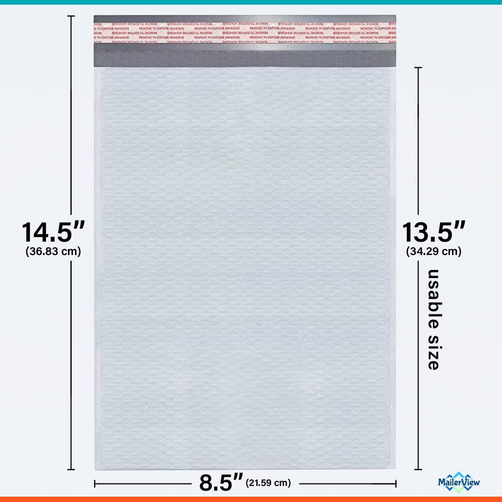 Bubble Mailers 8.5x14.5, Self Seal Poly Padded Envelopes #3, 100 Pack Bulk