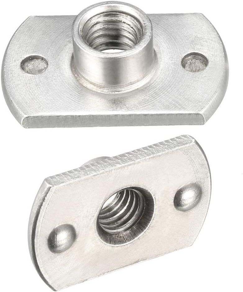 uxcell M6 Carbon Steel Slab Base T-Shaped 2 Projection Weld Nuts Pack of 25