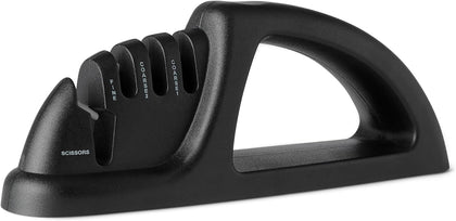 4-in-1 Knife Sharpener with Non-Slip Base, Includes Safety Glove