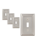 DEWENWILS Metal Wall Plate, Single Toggle Switch Cover, Brushed Nickel