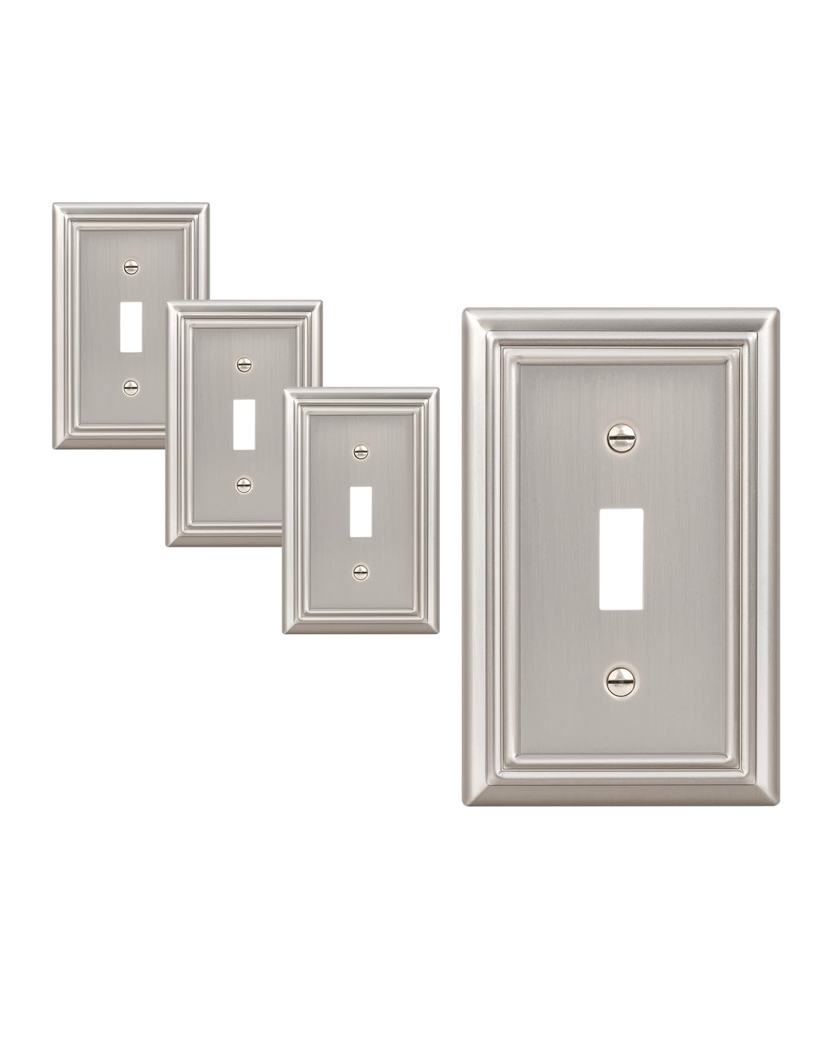 DEWENWILS Metal Wall Plate, Single Toggle Switch Cover, Brushed Nickel
