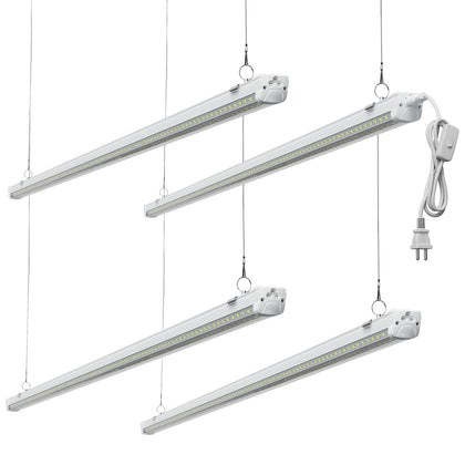 8FT LED Shop Light T8 120W 19200LM 6500K, Linkable Hanging or Surface Mount