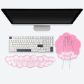 Pink Cloud Gel Wrist Rest for Keyboard and Mouse - Ergonomic Mouse Pad | Cooling Office Accessories Comfort Pain &