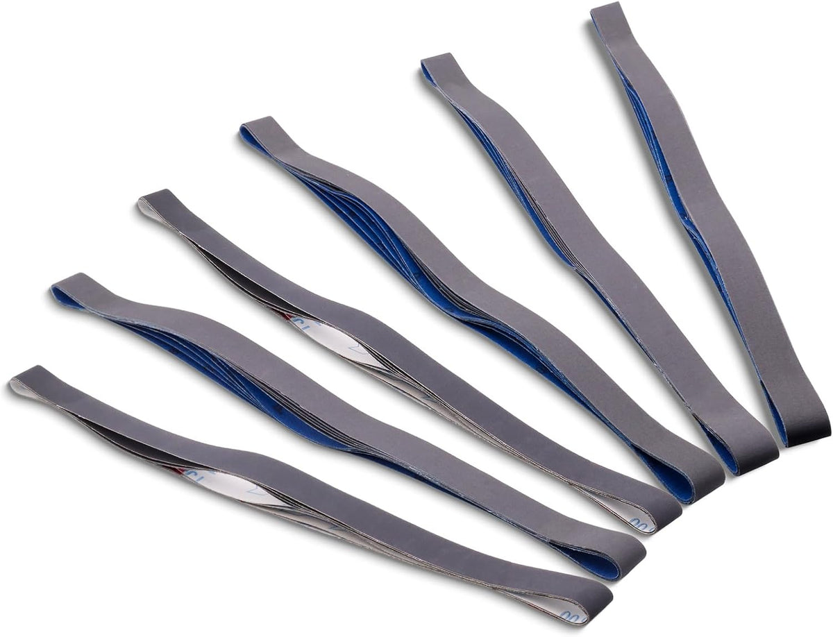 1 x 42 Inch Silicon Carbide Sanding Belts for Knife Sharpening, 15 Pack