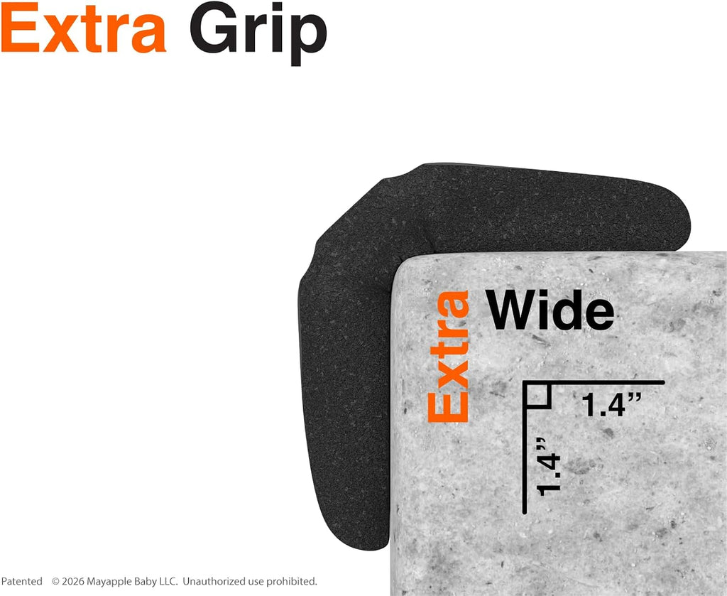 Fireplace Edge Corner Protector, Extra-Wide 9ft Edge 2 Corners