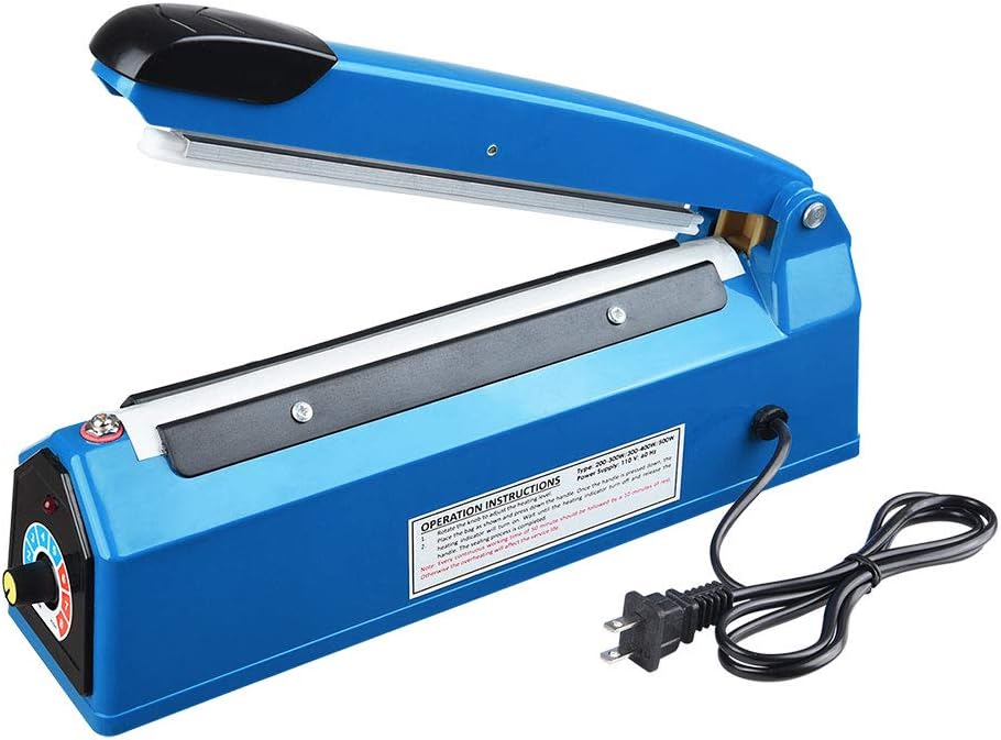 8 Inch Impulse Sealer Handheld Bag Heat Sealing Packaging Machine for Home Resturant Food Storage Heat Seal Closer