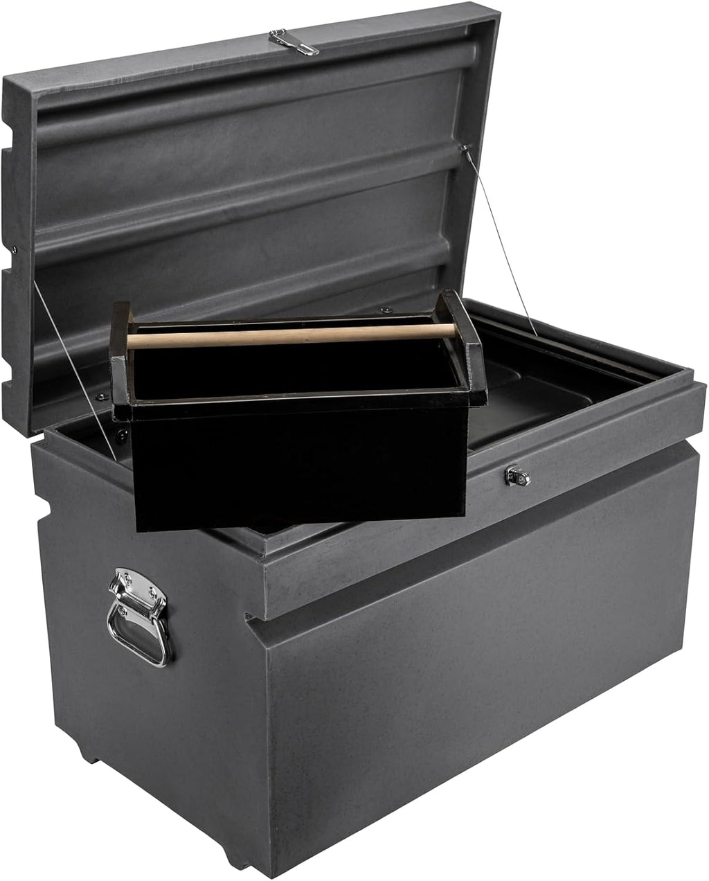 Tack Trunk Storage Box with Accessory Trays (Dark Granite)