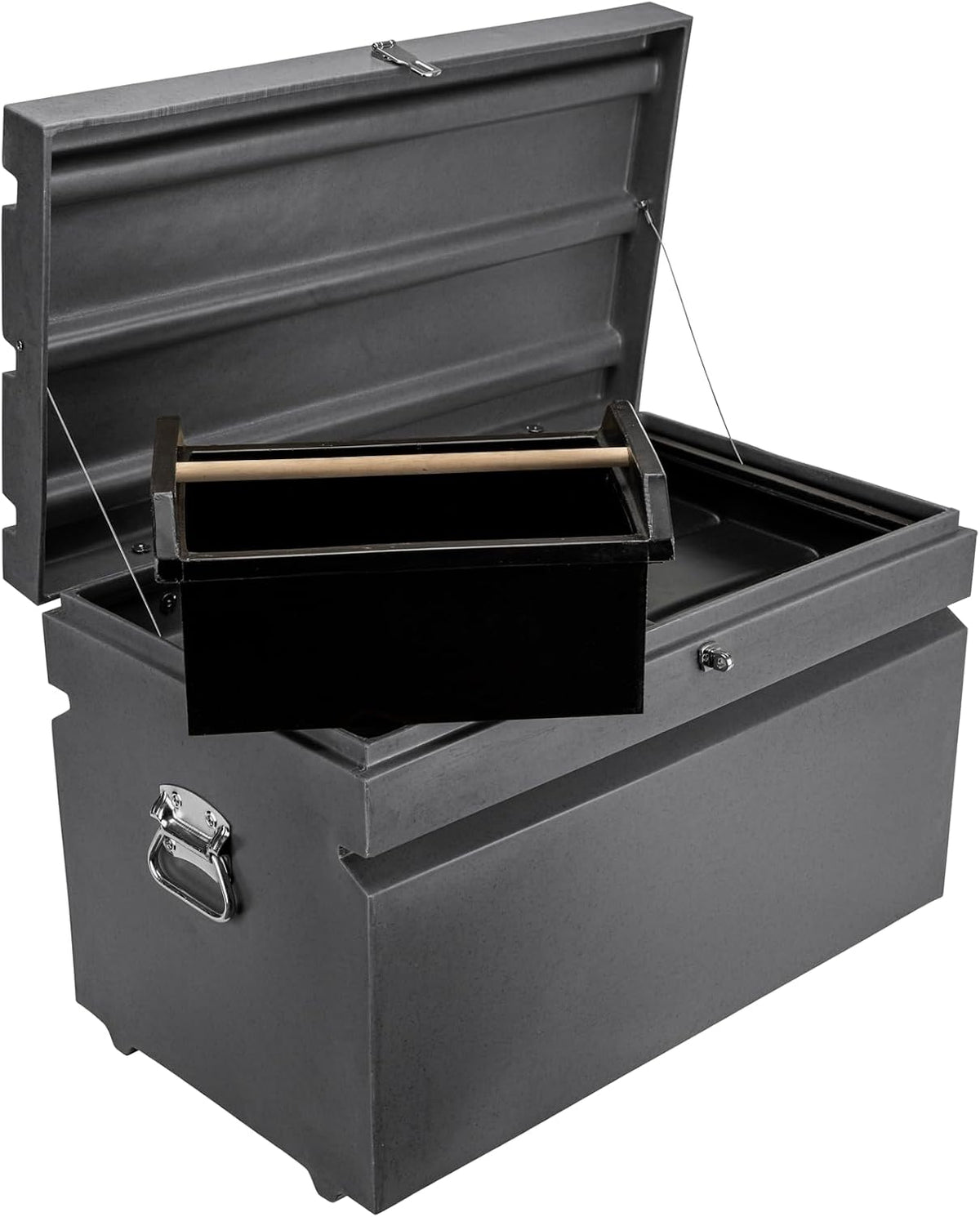 Tack Trunk Storage Box with Accessory Trays (Dark Granite)