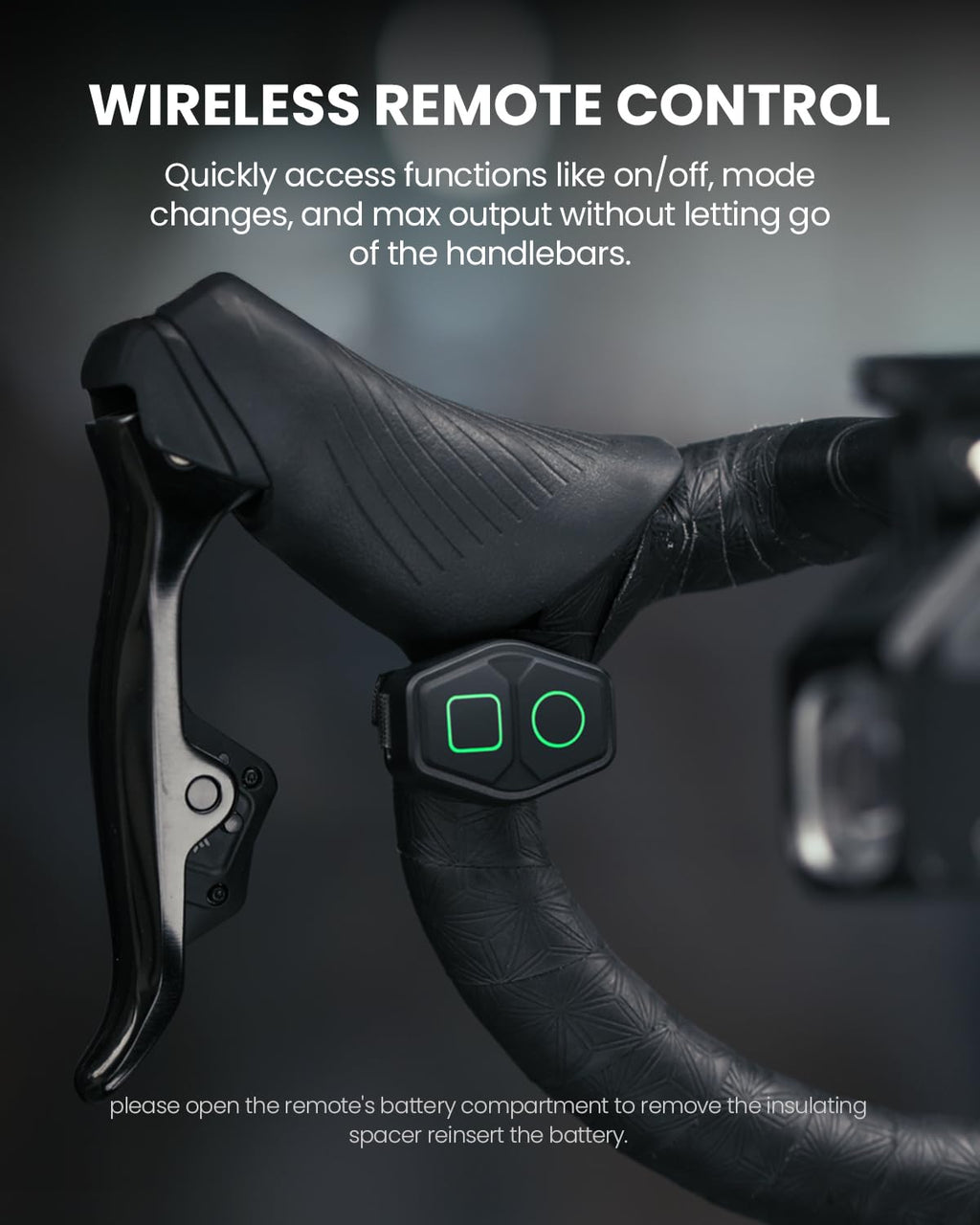 EVO 1100 Bike Light with Cut-Off,Wireless Remote,15.5H Runtime