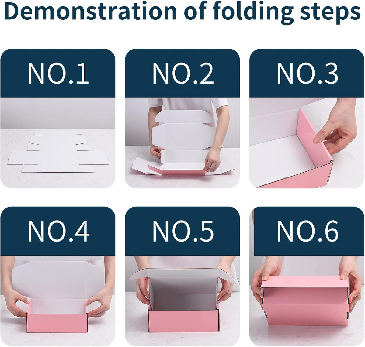 28 Pack 10x8x3 inches Pink Shipping Boxes for Small Business, Small Corrugated Cardboard Gift Box for