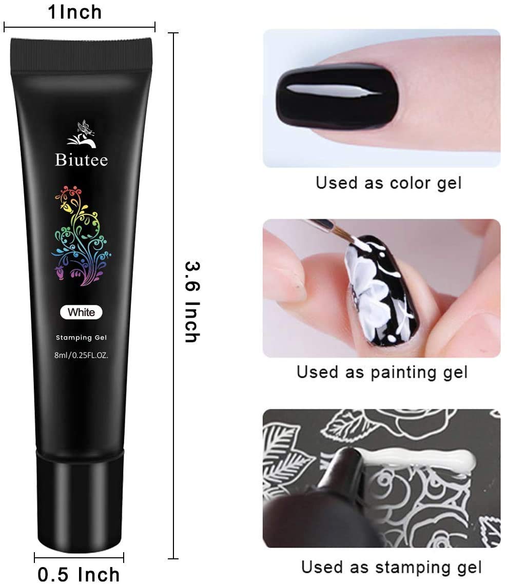 Nail Stamping Kit, 10Pcs Nail Stamping Plate, 8Pcs Stamping Gel