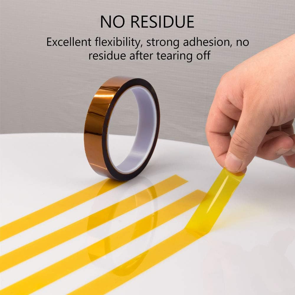 Kapton Tape 4 Rolls, 10mm x 33m Heat Transfer Tape for Sublimation