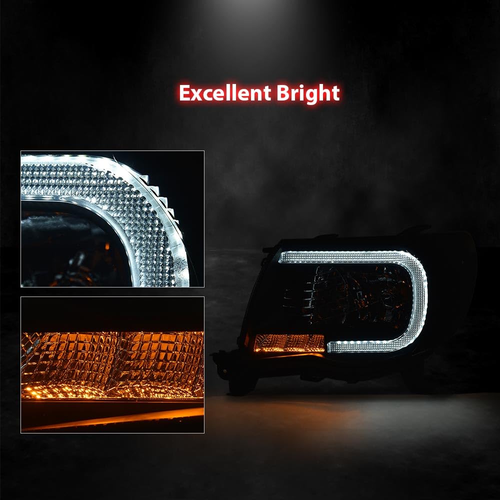 LED Front Headlights Assembly Fit 2005-2011 Toyota Tacoma