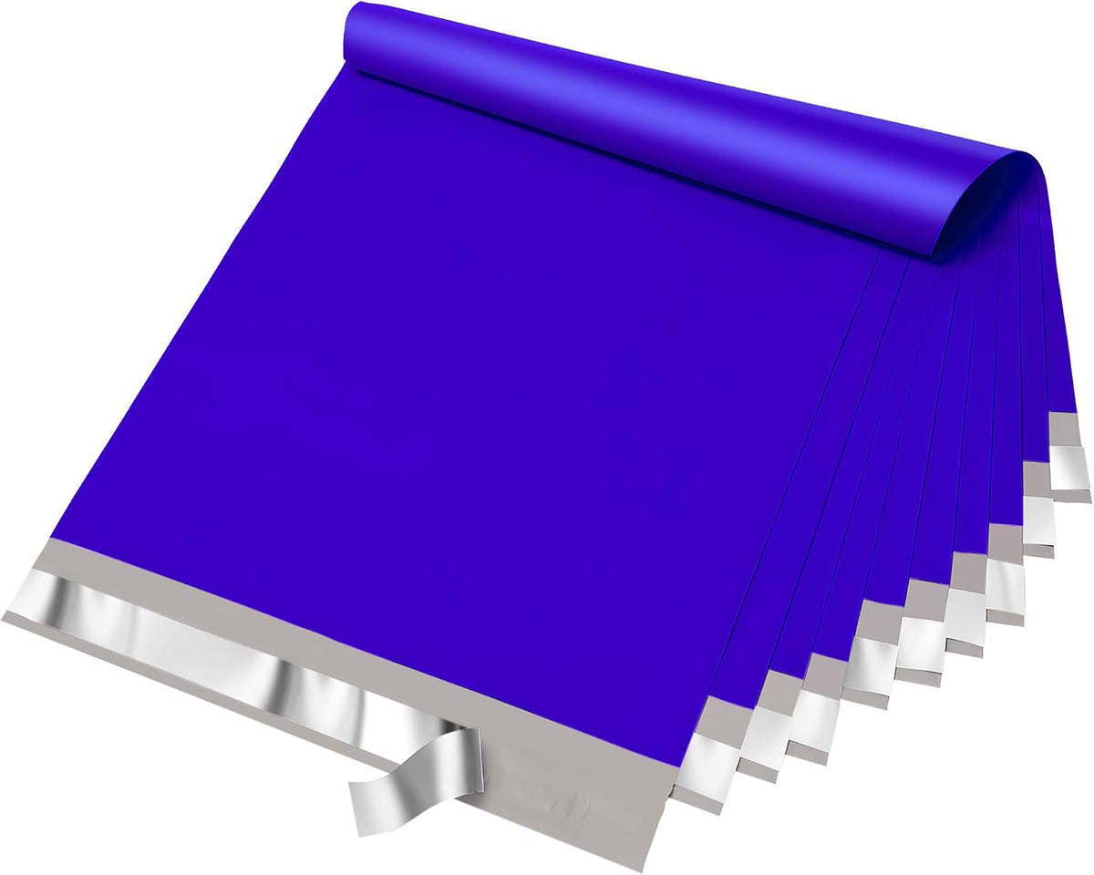 Poly Mailers 12x15.5" 100 Pcs,Durable Shipping Bags For Clothes,Blue