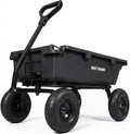 900 lbs Poly Garden Dump Cart, 5 Cu.Ft Wheelbarrow Cart with 10" All Terrain Wheels & Quick-Release System, Heavy