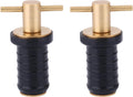 2pcs T-Handle Boat Plug Brass Marine Drain Plugs