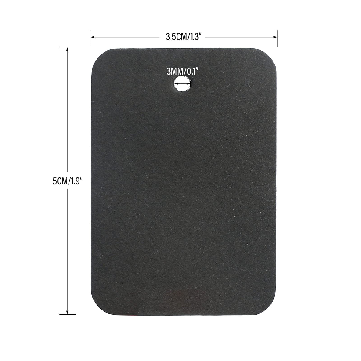 1000 PCS Price Tags, 1.9 X 1.3 in Black Paper Unstrung Labels