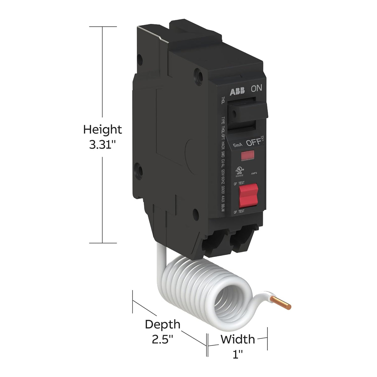 ABB Q-Line Ground Fault Circuit Breaker • 30 Amp Single-Pole •120/240 VAC