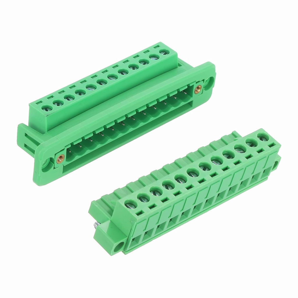 MECCANIXITY 12-Pin 5.08mm Pitch Plug Screw Terminal Block Connectors