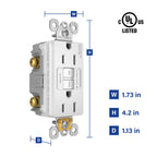 Legrand radiant 15 Amp Tamper Resistant GFCI Duplex Outlet White 1 Pack