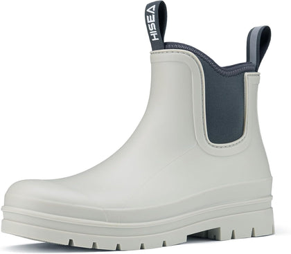Women's Chelsea Rubber Rain Boots Ankle Rain Boots Waterproof Women Neoprene Short Garden Boots