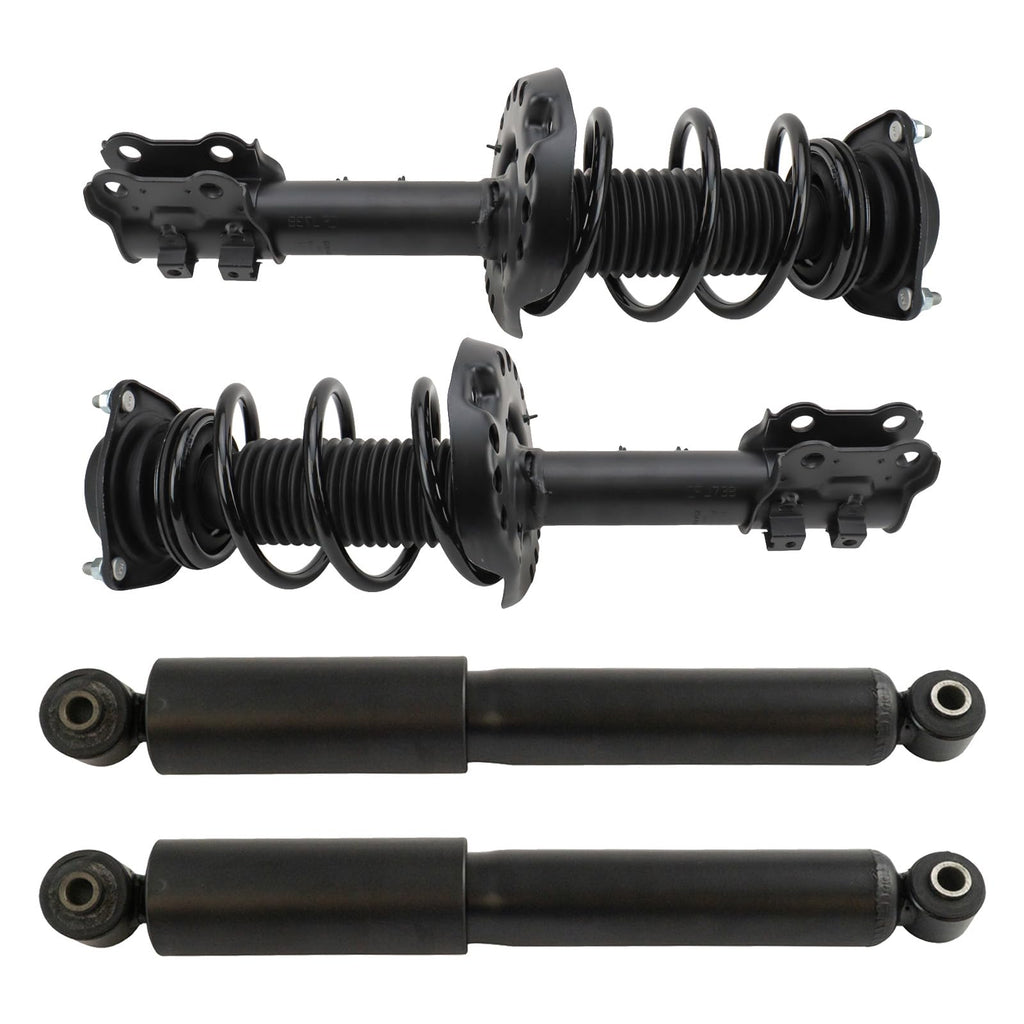 TRQ Front and Rear Complete Strut Assembly & Shock Absorber Kit Complete