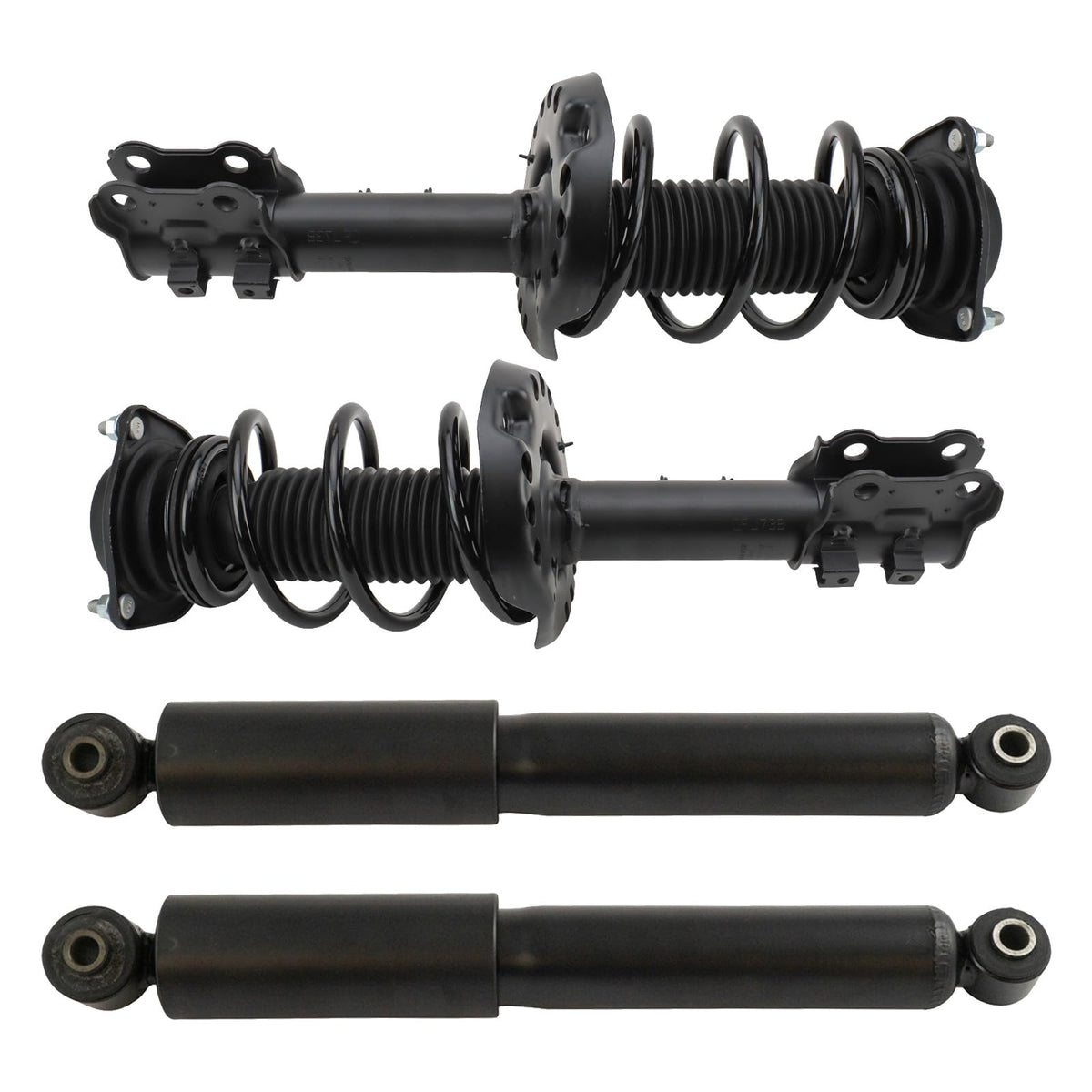 TRQ Front and Rear Complete Strut Assembly & Shock Absorber Kit Complete