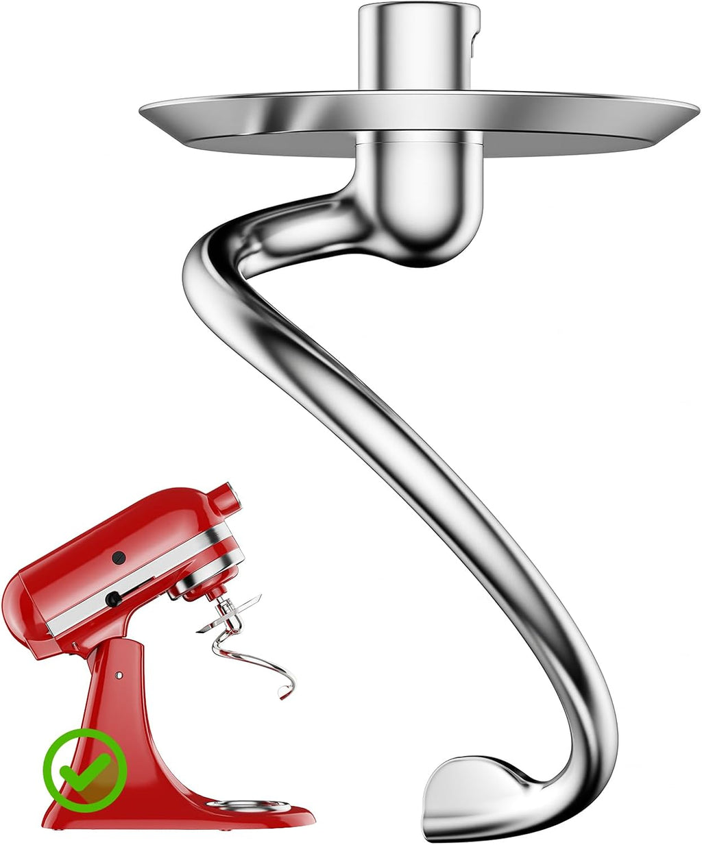 Spiral Dough Hook for KitchenAid 4.5/5 Quart Tilt-Head Mixers
