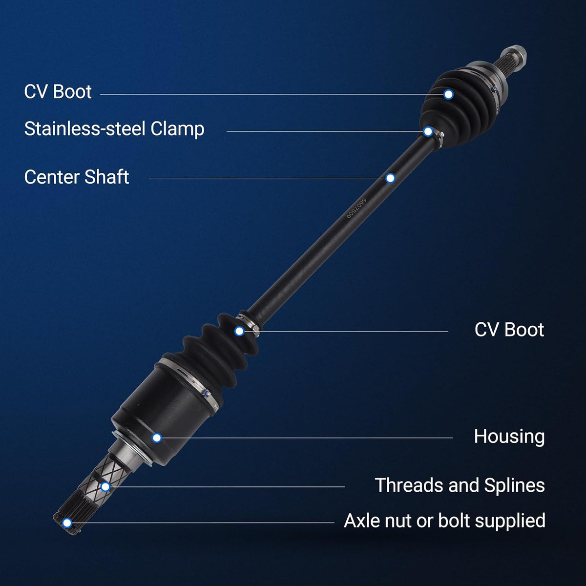 Autoround 6607509 Front CV Axle Shaft Assembly Fits Subaru Forester 2014